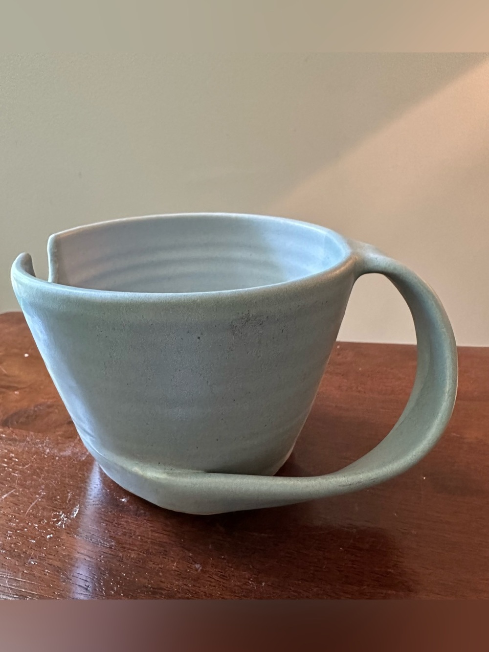 Gray, pottery, warming mug • ceramic cup • coffee mug • hot tea
